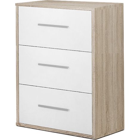 Mesita 3 Cajones 61X40X28 Cambrian Blanco
