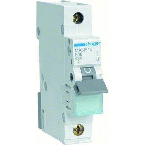 Hager LS-SCHALTER 1P+N 16A-B 6KA1PLE (MKN516)