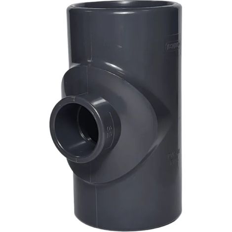 Té 90° réduit PVC pression femelle diamètre 63, 32, 63 (1/2)