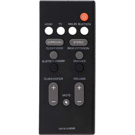 Remote Control FSR78 ZV28960 for Yamaha YAS-106 YAS-207 ATS-1060 YAS-107 ATS-1070 Bluetooth Soundbar (1/5)