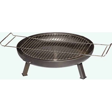 Grille de barbecue en acier inoxydable 1,5mm pour brasero 60-80 cm – Transformation rapide en barbecue – Idéal pour grillades en extérieur – Buschbeck
