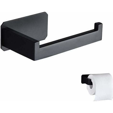 Devidoir Papier Toilette Acier Inoxydable Derouleur Papier Toilette Mural Original Sans Percage Noir Porte Papier Toilette Adhesif 3M Pour Decoration Salle de Bain WC Accessoire Cuisine (1/4)