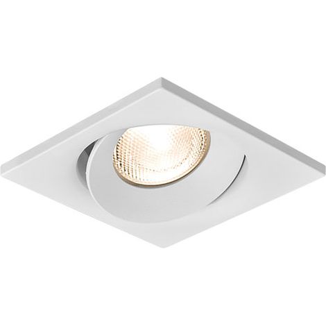 Fixation spot BRAYTRON Tetra-E3, carré, blanc, orientable, longueur et largeur 90mm, aluminium