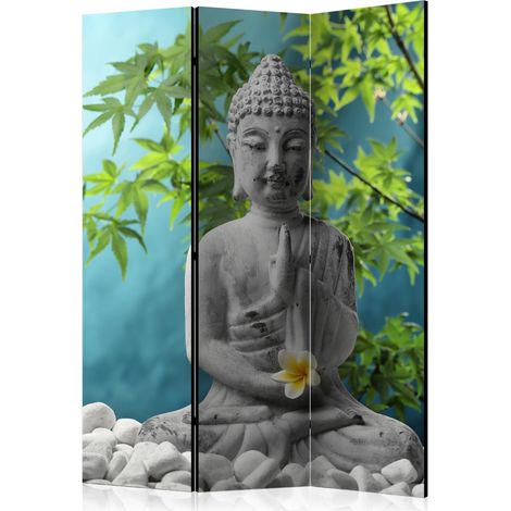 Paravento - Meditating Buddha [Room Dividers] - 135x172 (1/4)