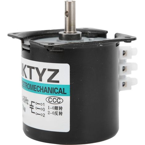 Moteur synchrone AC 14W à aimant permanent, faible vitesse, couple élevé bidirectionnel, arbre central XD60KTYZ, 15 tr/min, 220V (1/5)