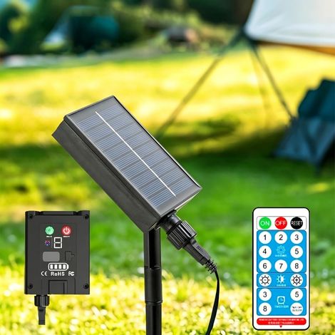 Kits de Boîtiers de Commande pour Panneaux Solaires Panneau de Batterie 3,7 V 1200 mAh, Panneau Solaire 8 Modes avec Télécommande pour Guirlandes Lumineuses LED 3V (1/5)