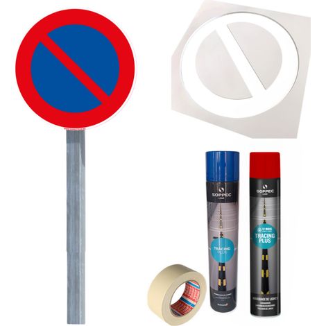Kit Panneau et Pochoir.- Picto stationnement interdit - (1/5)