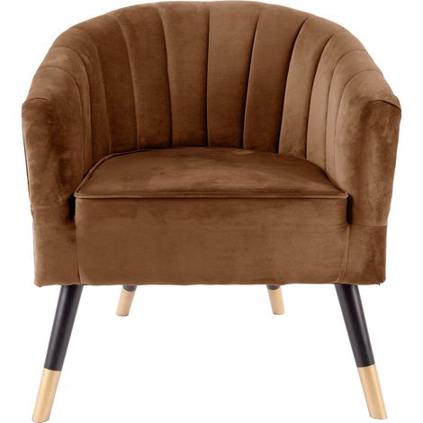 Fauteuil de salon en velours design élégant ROYAL (1/3)