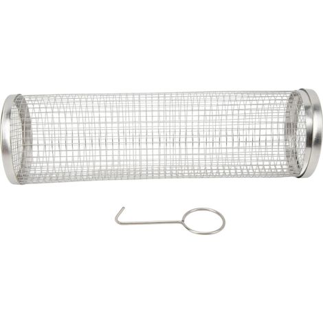 Panier à rôtisserie universel en acier inoxydable rond, accessoire croustillant pour barbecue extérieur (1/5)