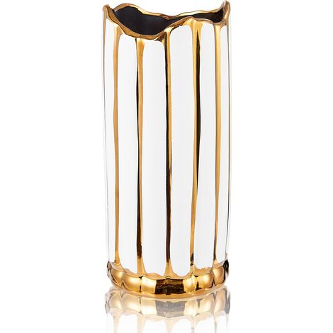 Vase à Fleurs en céramique Blanche, Vase Moderne pour décoration d'intérieur, Grand Vase pour Herbe de la Pampa. (1/5)