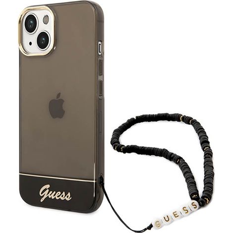 Étui Guess Translucent Pearl pour iPhone 14 (Noir) (1/5)