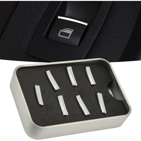 Bouton de levage de vitre en chrome ABS avec revêtement anti-rayures pour BMW série 3 F30 F31 (1/5)