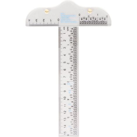 Règle Acrylique Transparente Portable avec Échelles CM et Pouces pour Dessin, Encadrement et Bricolage (1/5)