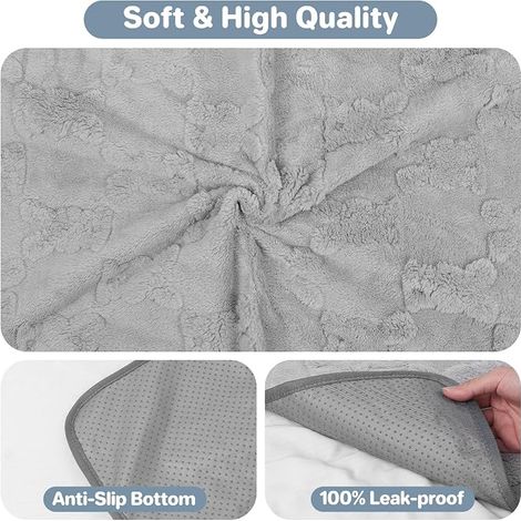 Washable Absorbent Dog Mat 46 x 61 cm, Reusable for Dogs, Hygiene Mat for Puppies, Elderly or Incontinent Dogs (1/4)