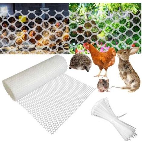 Grillage Pour Poulailler - Filet Hexagonal En Plastique ABS - 40 x 300 cm - Pour Clôture De Volaille Et Jardin - 1 Pièce (1/4)