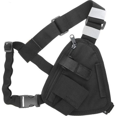 Lntyq Chest Harnais pour Radio Gilet Portable Sac Poitrine Noir avec Sangle Réglable Compatible avec Motorola talkie Walkie Baofeng Léger et Durable Idéal pour les Activités en Plein Air (1/2)