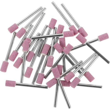 50 Pièces Embouts Abrasifs Pointus en Alliage de Zinc et Silex Rose, Installation Facile, Résistants la Déformation, pour Outils Rotatifs de Ponçage Industriels (1/5)