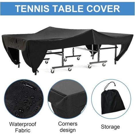 Housse de table de ping pong imperméable – Protection contre neige, pluie, UV – Dimensions 280 x 153 x 73 cm – Fixation solide (1/4)