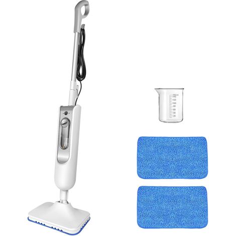 Vadrouille à vapeur, nettoyeur vapeur électrique de 1500 watts, peut éliminer 99,9% des bactéries dans la maison, réservoir d'eau de 400 ml, adapté aux sols, fenêtres et tapis (1/5)