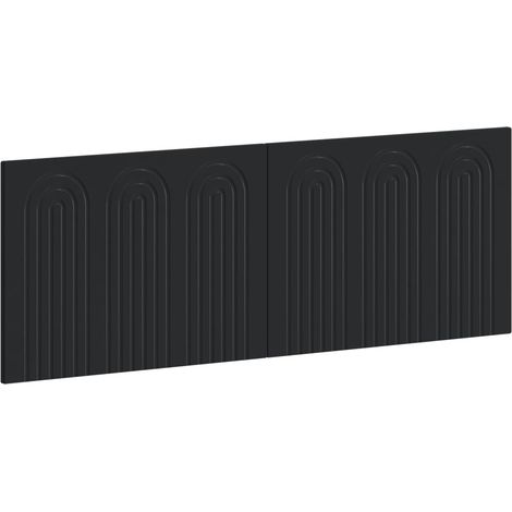 Maison Exclusive - Wandmontiertes Kopfteil ALKMAAR Schwarz Holzwe (1/5)