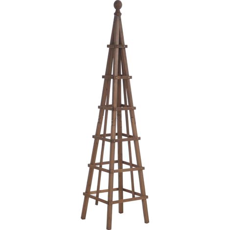 Rankgitter HHG-084, Pflanzgitter Klettergitter Rankhilfe Spalier Holz MVG-zertifiziert 148x33x33cm dunkelbraun (1/5)