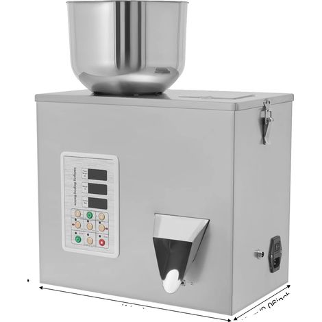 Abfüllmaschine, Dosierbereich 1–50 g, LCD-Display, Silber (1/2)