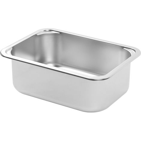Évier carré RV 345x245x136mm en acier inoxydable 304, vasque à encastrer pour lavage des mains avec drain 40mm, idéal pour camping-car, yacht et bateau (1/5)