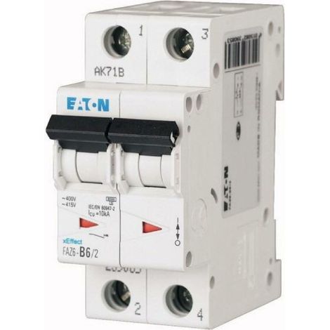 Magnetotermico Eaton FAZ6 6A 2P curva C 6KA 2 moduli 239100