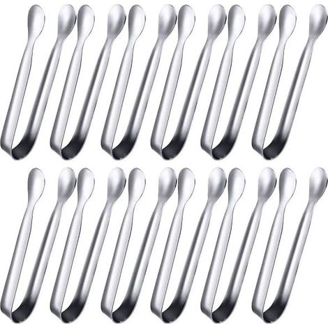 Online Store - Lot de 12 mini-pinces, pinces à sucre, pinces à glaçons, petites pinces de service en acier inoxydable (1/5)