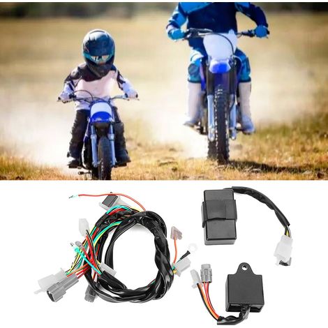 Faisceau de câblage d'allumage, boîtier de commande CDI et kit de bobine compatibles avec les motos tout-terrain Yamaha PW50 et PY50 (1/5)