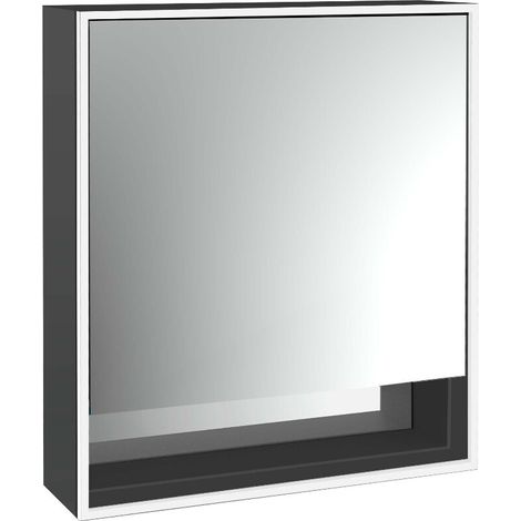 loft Armario con espejo iluminado con balda inferior, 600 mm, (1/5)
