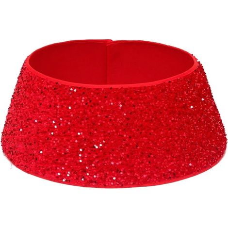Jupe Pour Arbre De Noël - Collerette Pliable En Paillettes Et Tissu Non Tissé - 56 X 20 Cm - 9 Motifs Disponibles - 1 Pièce (1/5)