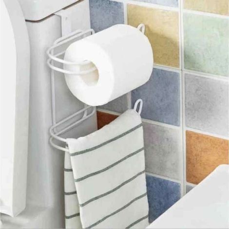 Porte-Rouleaux - Porte-Essuie-Tout - Crochet de Suspension Multifonctionnel - Pour Cuisine Salle de Bain Bureau - 1 Pièce (1/5)