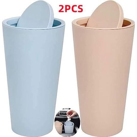 poubelle de Bureau,Poubelle porte-gobelet de Auto Voiture détachable,Poubelle en Plastique Etanche,pour Maison,Chambre,cuisine (1/3)