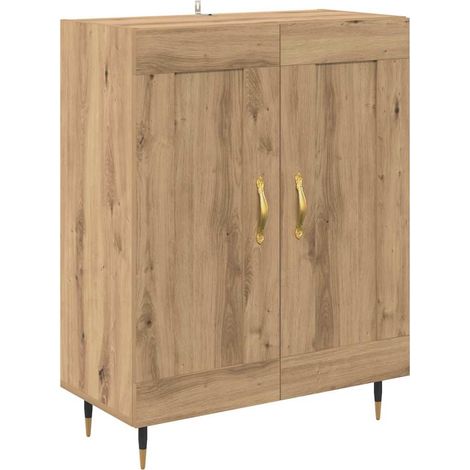 Aparador Roble artesanal 69,5 x 34 x 90 cm Madera de ingeniería vidaXL (1/5)