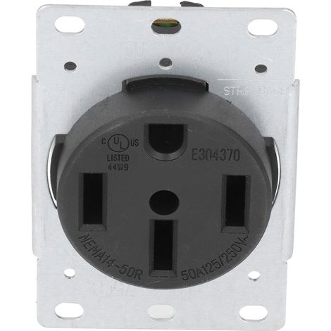 Industriesteckdose NEMA 14-50R 50A 250V, 4-poliger Stecker für den professionellen Einsatz unter hohen Belastungen (1/5)