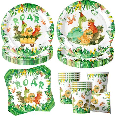 Kit Vaisselle Anniversaire,Party Set, assiettes, serviettes et gobelets, décoration de table, décoration d'anniversaire,Assiette Carton Papier Tasses Serviettes Nappe pour Fête de Noël (1/5)