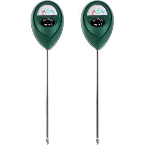 Pflanzenfeuchtigkeitsmessgerät, Bodenfeuchtigkeitsmessgerät für Zimmerpflanzen für Garten, Rasen, Bauernhof, Innen- und Außenbereich, keine Batterien erforderlich (2 Packungen Grün)