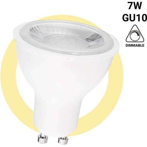 Bombilla LED GU10 - 7W - Regulable - Ø50mm - Óptica A 45º -