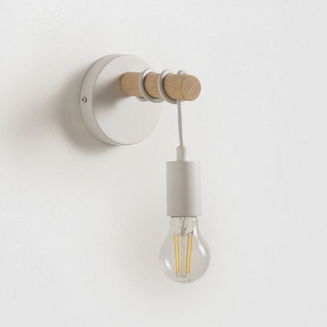 Minimalistische Wandapplikation Chloe aus Metall und Holz