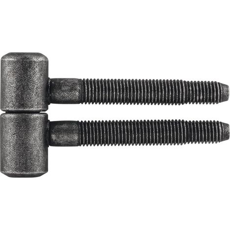 HALCÖ Einbohrband für Futtertüren, 16 mm, Stahl schwarz (1/3)