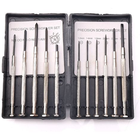 Coffret de 11 tournevis de précision pour réparation de montres et lunettes (1/4)