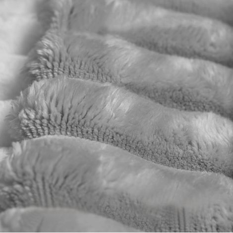 Divano angolare modulare 340x175x83 cm in velluto a coste, senza montaggio, grigio DESVIAE (1/5)