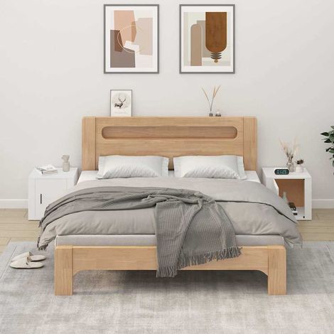 vidaXL Mesitas de noche 2 unidades color blanco 50x39x47 cm (1/4)