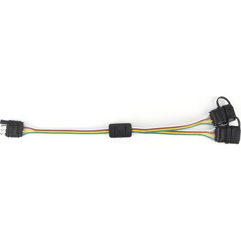 4-poliger Anhängerstecker mit zwei geteilten Adapterbuchsen, US-Typ, Drahtverbinder-Zubehör für Wohnwagen und Wohnmobile (1/5)