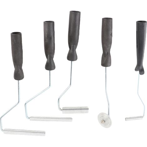 Ortviai 5 rouleaux d'application fibre de verre tête aluminium kit résine composite moule réparation bateau bain
