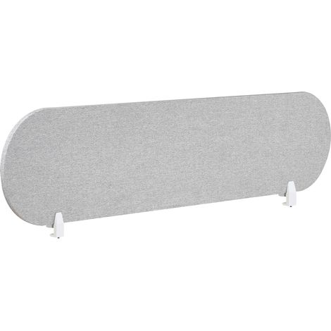 Panel separador tablero PET acústico tapizado de tela 160 x 40 cm gris claro Sparky