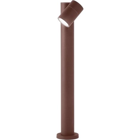 Borne De Jardin Avec Ampoule E27 Max. 35W, Ip65, Aluminium Peint, Borne Extérieure, Acier Corten - Perenz (1/3)