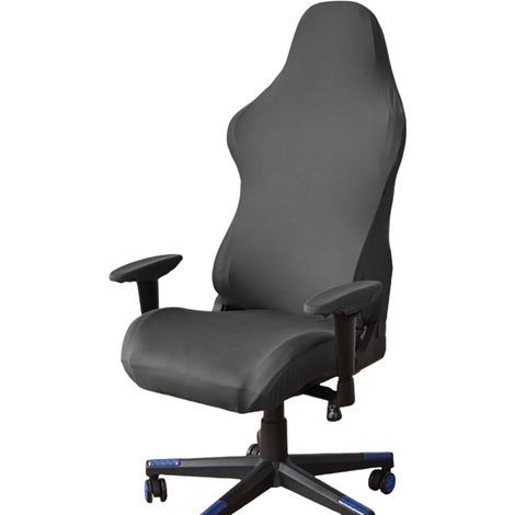 Housse extensible pour chaise gaming - Taille universelle noire (1/5)