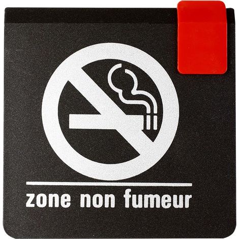 Plaque de porte Zone non fumeur - Europe design 95x95mm - 4270227